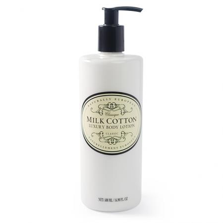 Naturally European Body Lotion 500ml Bottle With Pump Milk Cotton