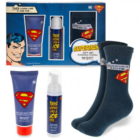 Warner Bros Dc Comics Superman Body Care Sock Set