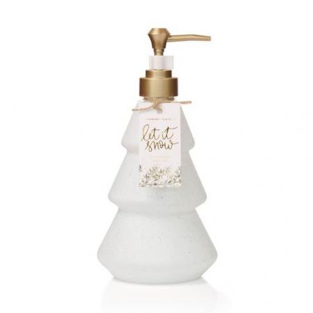 Somerset Christmas Hand Wash 500ml In Sprayed Glass Bottle With Plastic Pump Let It Snow - Frosted Berries.