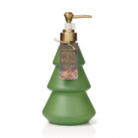Somerset Christmas Hand Wash 500ml In Sprayed Glass Bottle With Plastic Pump  Merry & Bright - Winter Woodland.