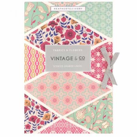 Vintage & Co. Fabric & Flowers Scented Drawer Liners (6 Sheets)